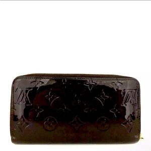 Louis Vuitton Vernis Enamel Patent Leather Zippy Zip Around Long Wallet/6X0318